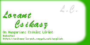 lorant csikasz business card